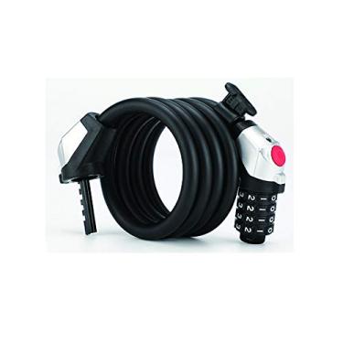 Imagem de C/H Cabo de bloqueio de bicicleta 120 cm/150 cm de bloqueio de corrente de bicicleta/trava de ciclismo com código de 4 dígitos cabo de combinação anti-roubo para bicicleta ciclo, moto, porta, cerca de portão