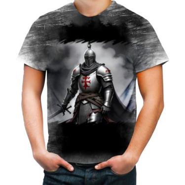 Imagem de Camiseta Desgaste Cavaleiro Templário Cruzadas Paladino 5 - Kasubeck S