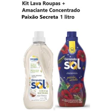 Imagem de Kit Lava Roupas + Amaciante Paixão Secreta Girando Sol 1 Lt