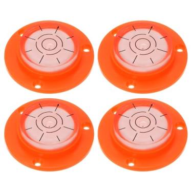 Imagem de HARFINGTON 4 peças de alta precisão horizontal de nível de bolha 49 x 12 mm ferramentas de layout de medição de nível de olho de boi redondo para RV TV moldura de pendurar ferramenta niveladora,