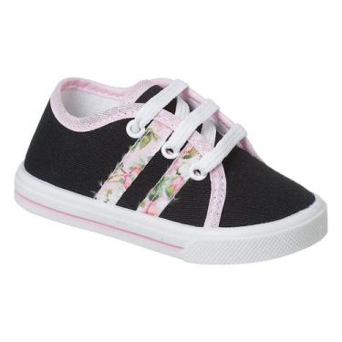 Imagem de Sapatinho Menina Infantil Floral Listra Estampas Desenhos - HB Moda Ki