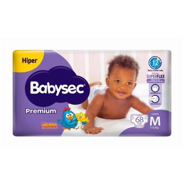 Imagem de Fralda Infantil Babysec Premium Hiper M com 68 Unidades