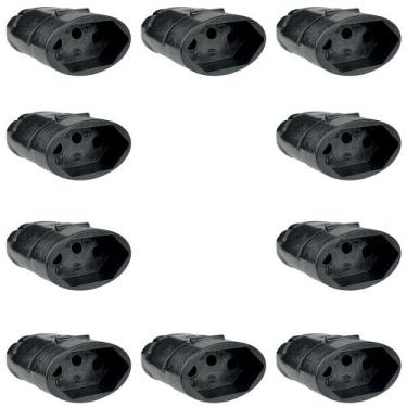 Imagem de Tomada Fêmea 2p+t 20A e 10A Preto Desmontável Com Inmetro - EPM ACESSO