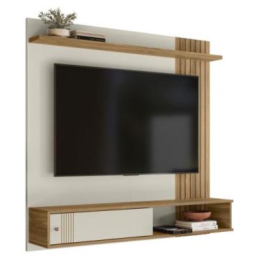 Imagem de Painel TV 55 Pol e Bancada Suspensa Romeo Off/Nature Flex Z49 - Mpozen