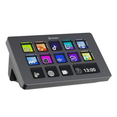 Imagem de ULANZI Stream Controller Macro Keyboard D200 U-Studio 14 teclas LCD, 13 teclas macro personalizáveis deck para controlar aplicativos e software, acionar ações em OBS, Twitch, YouTube e mais, para Mac