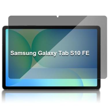 Imagem de MiKoyi Protetor de tela de privacidade para Samsung Galaxy Tab S10 FE/Galaxy Tab S7 / Galaxy Tab S8, filtro de tela antiluz azul 9H filme de vidro temperado