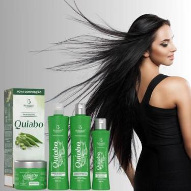 Imagem de Kit Capilar Bio Instinto Quiabo Profissional  Hidratação Profunda, Equ