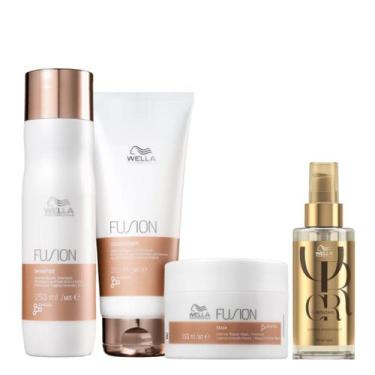 Imagem de Wella Fusion Sh 250ml + Cond 200ml + Masc 150ml + Oleo 100ml - Wella p