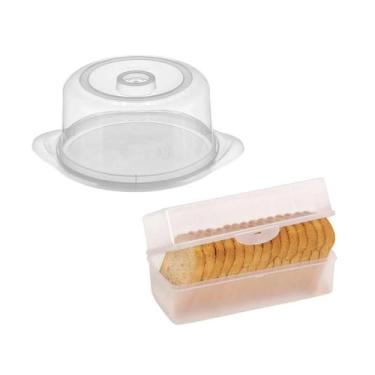 Imagem de Kit porta queijo e porta torradas cozinha sanremo novos + NF