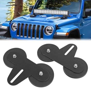 Imagem de GLOBLED Suportes De Montagem Barra Luz Led Com Base Magnética Globled, Para Lateral Curva Reta No Capô Do Teto (2 Unidades)