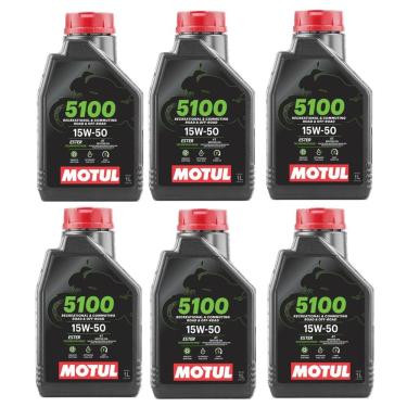 Imagem de 6l Óleo MOTO Motul 5100 4t 15w50 Semissintético Bmw Suzuki Honda