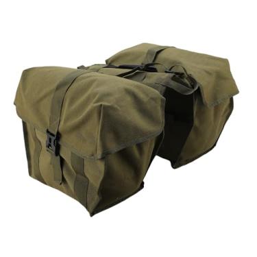 Imagem de RiToEasysports Bolsa Dupla para Bicicleta, Cestos de Lona à Prova d'água, Grande Capacidade para Armazenamento de Ciclismo e Deslocamento (43L)