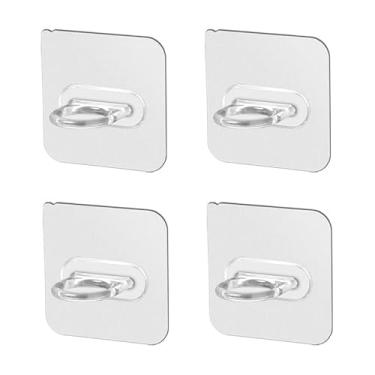 Imagem de 4 peças de suporte de garrafa de spray para economia de espaço, gancho adesivo para garrafa de chuveiro, suporte de varão de cortina de chuveiro