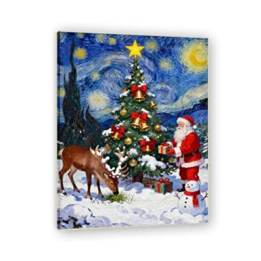 Imagem de Pôster de Natal de casa de fazenda, estampa de férias de inverno, decoração de parede de Natal vintage para decoração de galeria de quarto de fazenda A62. Moldura interna 60x80cm-23,7x31,5 pol