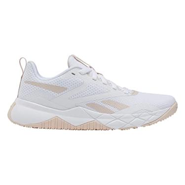 Imagem de Reebok Tênis de corrida feminino NFX Fitness Performance, Branco/possivelmente rosa, 40