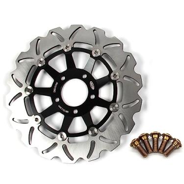 Imagem de Arashi Rotor de disco de freio dianteiro com parafusos de montagem para Suzuki GSF Bandit 250 1990, GS400 1989, GSF 400 89-96, GS500E 89-03, GS500F 04-08, acessórios de substituição de motocicleta