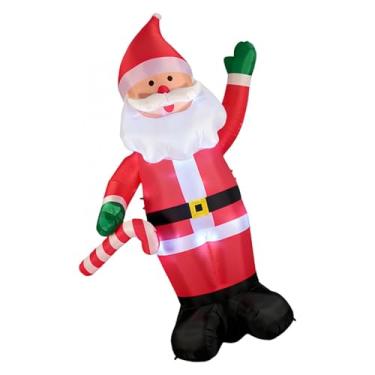 Imagem de UGPLM Decoração inflável de Natal com Papai Noel iluminado para quintal, 12 pés, decoração de Natal para jardim de casa e feriados ao ar livre