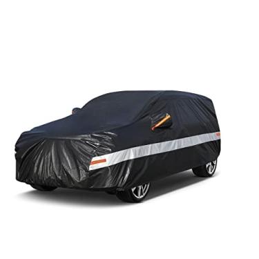 Imagem de Holthly Capa de carro de 10 camadas à prova d'água para todos os climas para SUV, capas de carro 100% à prova d'água ao ar livre chuva neve proteção contra poeira UV. Ajuste personalizado para BMW X1, Hyundai Tuscon, Mazda CX-30, Toyota C-HR, etc
