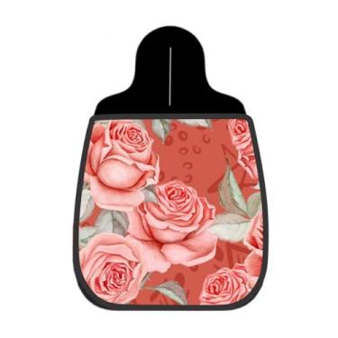 Imagem de Lixeira De Carro Organizador Lixinhocar Rosas Pêssego Fundo Terracota