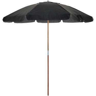 Imagem de Guarda-Sol Guarapari em Bagum e Haste de Madeira 1,60m Preto Bel