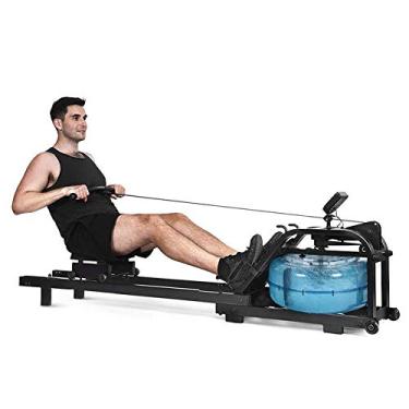 Imagem de Máquina de remo aquático, banco de remo, treinamento suave para as articulações, máquina de remo resistente à água, remo interno, esportes, aço, aeróbico, exercício, equipamento de fitness