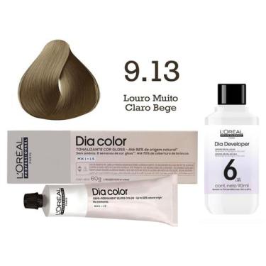 Imagem de Tonalizante Dia Color 9.13 Louro Muito Claro Bege + Emulsão Reveladora