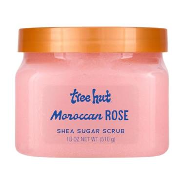 Imagem de Tree Hut Moroccan Rose Shea Sugar Scrub | Esfoliante corporal que remove a pele seca e morta para uma sensação macia e hidratada | Cuidados nutritivos essenciais para o corpo | 532 ml.