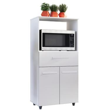 Imagem de Balcão Multiuso Forno 2 Portas 1 Gaveta 60 Cm Luna Branco Mobbs