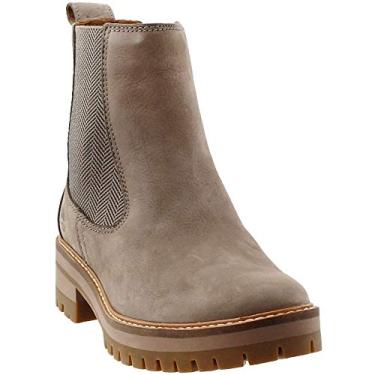 Imagem de Timberland Bota feminina Courmayeur Valley Chelsea Fashion, Nobuck castanho-acinzentado, 6