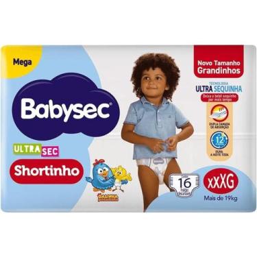 Imagem de Fralda Babysec Ultra Shortinho Mega XXXG 16 Unidades, XXXG, 16 unidade