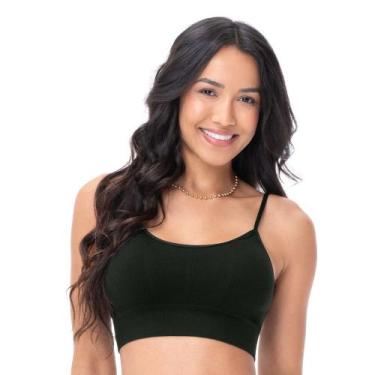 Imagem de Top Jacquard com Bojo Removível sem Costura Day Easy Preto - Zee Rucci