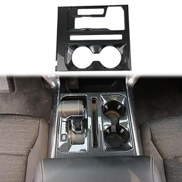 Imagem de Acabamento do painel de suporte de copa de engrenagem de controle central de fibra de carbono para Ford F150 2021+