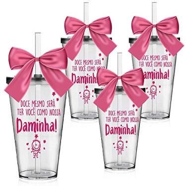 Imagem de Kit 4 Copos Lembrancinha Personalizados para Daminha Bonequinhos