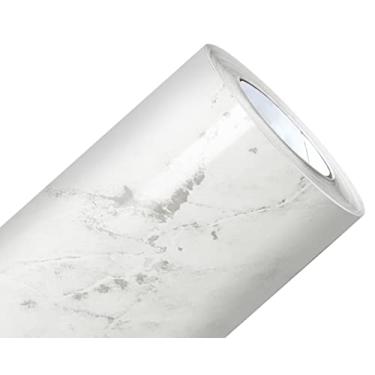 Imagem de Papel de Parede Mármore Calacata Branco Vinil Adesivo Impermeável Lavável Pia Box Banheiro 2m X 60cm