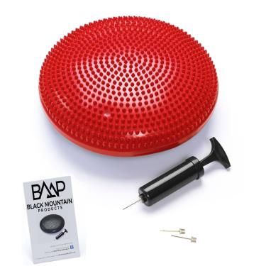 Imagem de Black Mountain Products Disco de estabilidade de equilíbrio de exercícios com bomba manual, vermelho