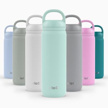 Imagem de Ello Garrafa de água Cooper Twist de aço inoxidável de 623 g com tampa de chug | Parede dupla à prova de vazamento e isolada a vácuo | Serve para porta-copos de carro | Alça de transporte embutida |