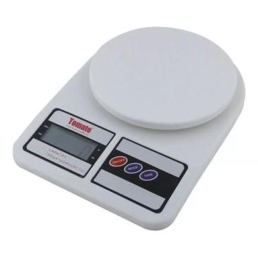Imagem de Balança De Cozinha Digital Tomate Pesa Até 10kg Branco