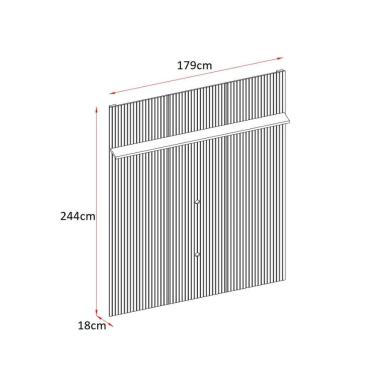 Imagem de Painel Piso-Teto New Interlagos para TV de até 65 polegadas - Cumaru - Madetec