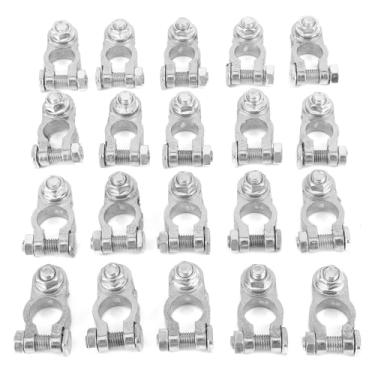 Imagem de Terminal de bateria de carro 12v, conectores de braçadeira de terminal de bateria, terminal de bateria de carro de liga de alumínio para caravana motorhome