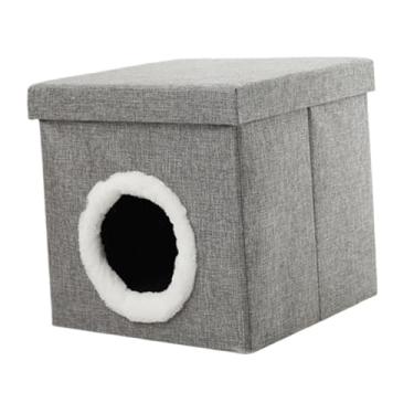 Imagem de Generic Casa para animais de estimação para gatos de interior, pufe para sala de estar, esconderijo, resistente a arranhões, para filhotes, playground