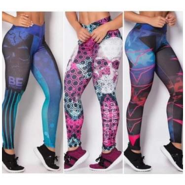 Imagem de Legging Fitness Alta Compressão C/ Cós Alto Super Modelador - Wild Con