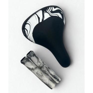 Imagem de Kit Banco Gts Freerider Estilo Ddk + Manopla Estilo Gios (Branco)