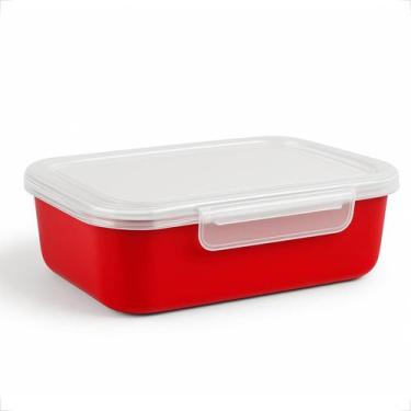 Imagem de Kit Marmita Fitness Pote Plastico 500ML com Trava Para Dietas Almoço J