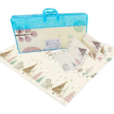 Imagem de Tapete Infantil Emborrachado Térmico Antiderrapante Dobrável Dupla Face Atividades 6mm 1,80x1,50m