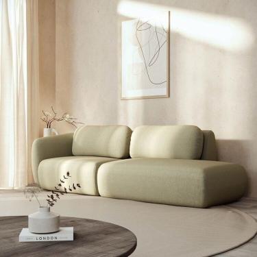 Imagem de Conjunto Sofá Orla 1 Módulo 100cm Com Braço Esquerdo 1 Módulo Sumiê Direito Cabecasa MadeiraMadeira Verde Água