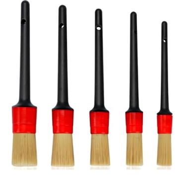 Imagem de Kit 5 Pinceis Interno Karbox Detalhamento Automotivo Limpeza Carro Moto Pincel Uso Geral Cerdas Macis