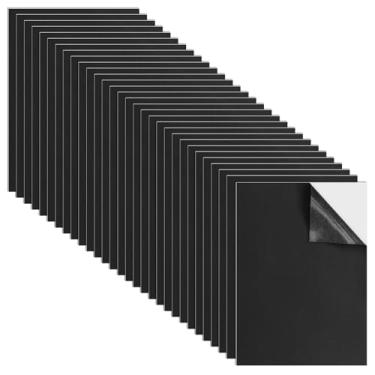 Imagem de 30 peças de rolo de espuma preta, folha de espuma EVA premium para cosplay, piso de barco de espuma vinílica acetinada 21 x 29 cm para fantasia de cosplay, artesanato, projetos DIY