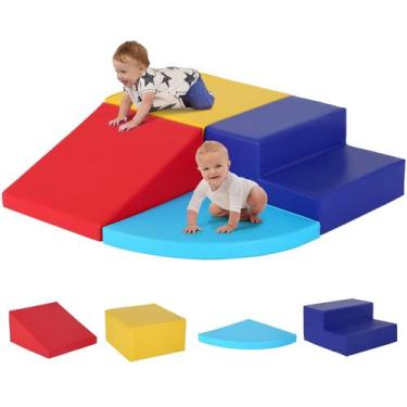 Imagem de Blocos de escalada Dkelincs para crianças de 1 a 3 anos, espuma macia 