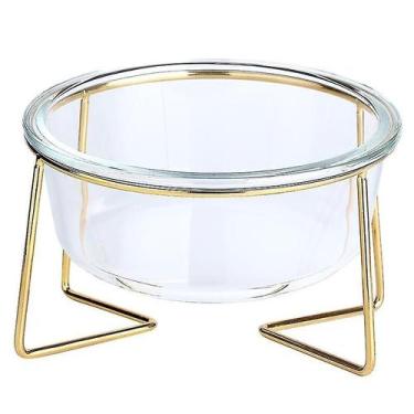 Imagem de Dispensadores de alimentos tigela de gato vidro água bebendo bebedor a