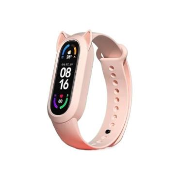 Imagem de KAPPDE Capa de silicone para fones de ouvido de gato para Xiaomi Series MiBand 8 7 6 5 4 3 pulseira de material TPU macio e respirável para pulseira Miband, For Miband 7 6 5 4 3, Ágata
